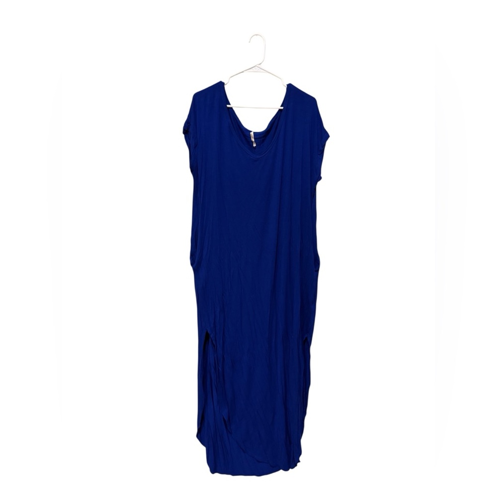 Elegant Royal Blue‎ Maxi Dress with pockets
